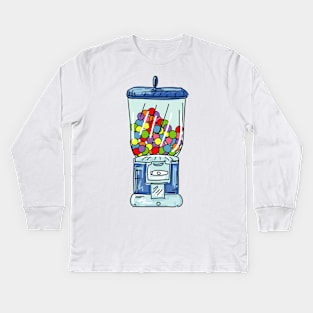 Retro Gumball Machine Kids Long Sleeve T-Shirt